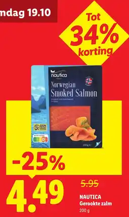 Lidl Nautica Gerookte zalm aanbieding