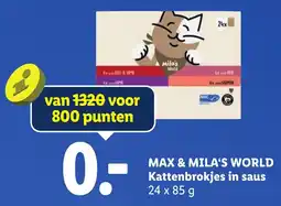 Lidl Max & Mila's World Kattenbrokjes in saus aanbieding