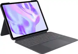 Coolblue Logitech Combo Touch Apple iPad Pro 13 (2025/2024) Toetsenbord Hoes QWERTY Grijs aanbieding