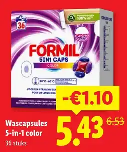 Lidl Formil wascapsules 5-in-1 color aanbieding