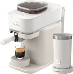 Coolblue Philips Baristina BAR308/00 Wit + Melkopschuimer aanbieding