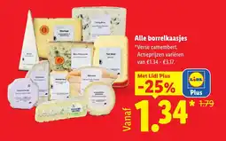 Lidl Alle borrelkaasjes aanbieding