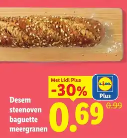 Lidl Desem steenoven baguette meergranen aanbieding