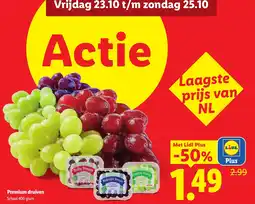 Lidl Premium druiven aanbieding