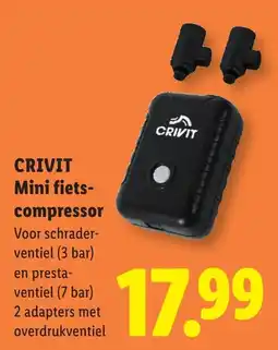Lidl Crivit Mini fietscompressor aanbieding