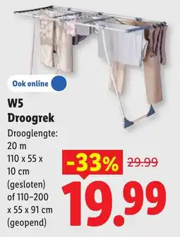 Lidl W5 Droogrek aanbieding