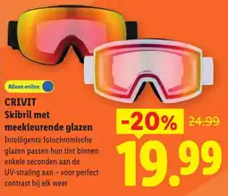 Lidl Crivit Skibril met meekleurende glazen aanbieding