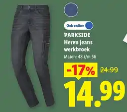 Lidl Parkside Heren jeans werkbroek aanbieding