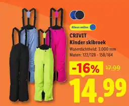 Lidl Crivit Kinder skibroek aanbieding