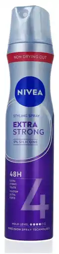 De Online Drogist Nivea Extra Strong Hold Level 4 Styling Spray aanbieding