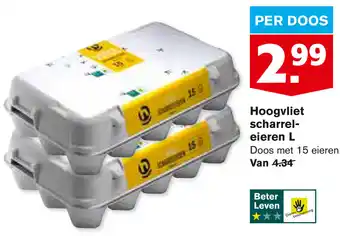 Hoogvliet Hoogvliet scharreleieren L 15 eierer aanbieding