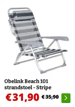 Obelink Obelink Beach 101 strandstoel - Stripe aanbieding