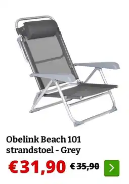 Obelink Obelink Beach 101 strandstoel - Grey aanbieding