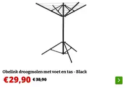 Obelink Obelink droogmolen met voet en tas aanbieding