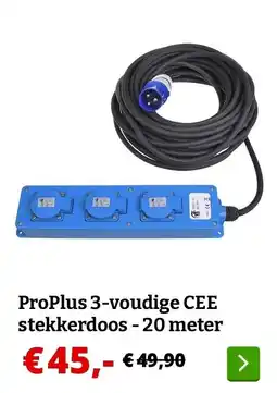 Obelink ProPlus 3-voudige CEE stekkerdoos aanbieding