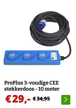 Obelink ProPlus 3-voudige CEE stekkerdoos aanbieding