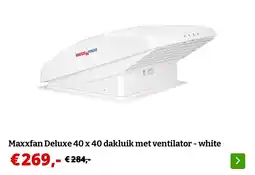 Obelink Maxxfan Deluxe 40 x 40 dakluik met ventilator - white aanbieding