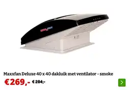 Obelink Maxxfan Deluxe 40 x 40 dakluik met ventilator - smoke aanbieding