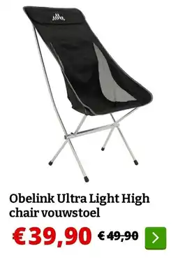 Obelink Obelink Ultra Light High chair vouwstoel aanbieding