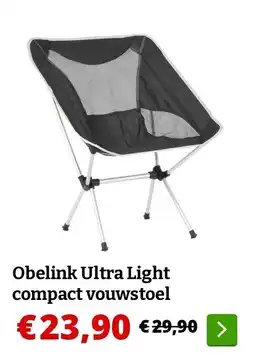 Obelink Obelink Ultra Light compact vouwstoel aanbieding