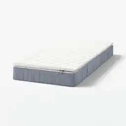 IKEA VesterÖy Matras en topper, middelhard lichtblauw/näsfjället wit, 90x200 cm aanbieding