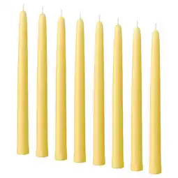 IKEA Klokhet Geurloze puntkaarsen, bleekgeel, 25 cm 6 hr aanbieding