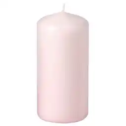 IKEA Dagligen Geurloze stompkaars, lichtroze, 14 cm 40 hr aanbieding