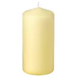 IKEA Dagligen Geurloze stompkaars, bleekgeel, 14 cm 40 hr aanbieding