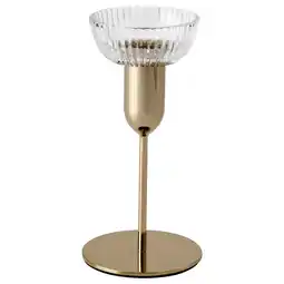 IKEA KungstÄrna Kandelaar, helder glas/goudkleur, 19 cm aanbieding