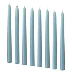 IKEA Klokhet Geurloze puntkaarsen, bleekblauw, 25 cm 6 hr aanbieding