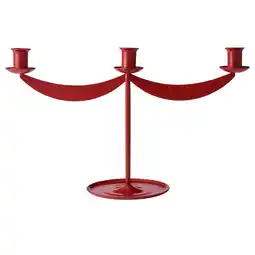 IKEA Vinterfint Kandelaar, voor 3 kandelaars rood, 24 cm aanbieding