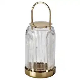 IKEA KungstÄrna Lantaarn voor theelichtje, helder glas/goudkleur, 25 cm aanbieding