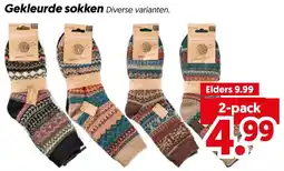 Dekamarkt Gekleurde sokken aanbieding
