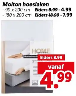 Dekamarkt Molton hoeslaken aanbieding