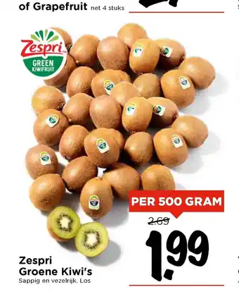 Vomar Voordeelmarkt Zespri Groene Kiwi's per 500 gram aanbieding