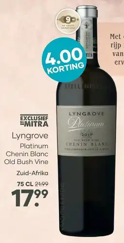 Mitra Lyngrove Platinum Chenin Blanc Old Bush Vine aanbieding