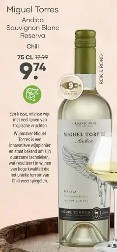 Mitra Miguel Torres Andica Sauvignon Blanc Reserva aanbieding
