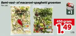 Dekamarkt Bami-nasi- of macaroni-spaghetti groenten aanbieding