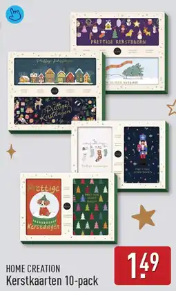 ALDI Home Creation Kerstkaarten aanbieding
