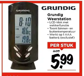 Vomar Voordeelmarkt Grundig Weerstation per stuk aanbieding