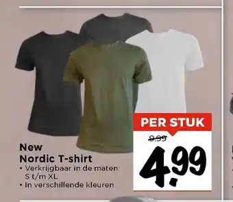 Vomar Voordeelmarkt New Nordic T-shirt per stuk S t/m XL aanbieding