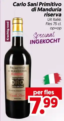 Dekamarkt Carlo Sani Primitivo di Manduria riserva aanbieding
