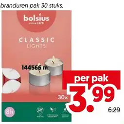 Dekamarkt bolsius CLASSIC LIGHTS aanbieding