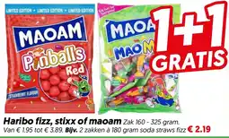 Dekamarkt Haribo fizz, stixx of maoam aanbieding