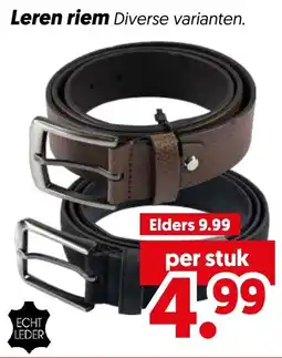 Dekamarkt Leren riem aanbieding