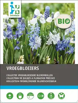 Intratuin Intratuin biologische bloembollen mix vroegbloeiend blauw / wit 24 st aanbieding