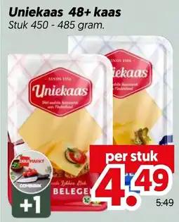 Dekamarkt Uniekaas 48+ kaas aanbieding
