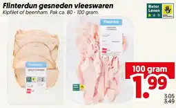 Dekamarkt Flinterdun gesneden vleeswaren aanbieding