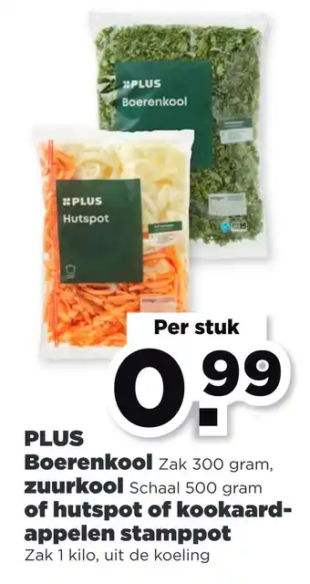 PLUS PLUS Boerenkool, zuurkool of hutspot of kookaard aanbieding