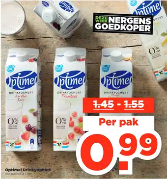 PLUS Optimel Drinkyoghurt aanbieding